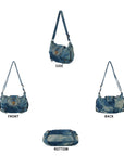 Vintage Boho Shoulder Bag – Washed Denim Purse for Free-Spirited Women