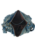 Vintage Boho Shoulder Bag – Washed Denim Purse for Free-Spirited Women