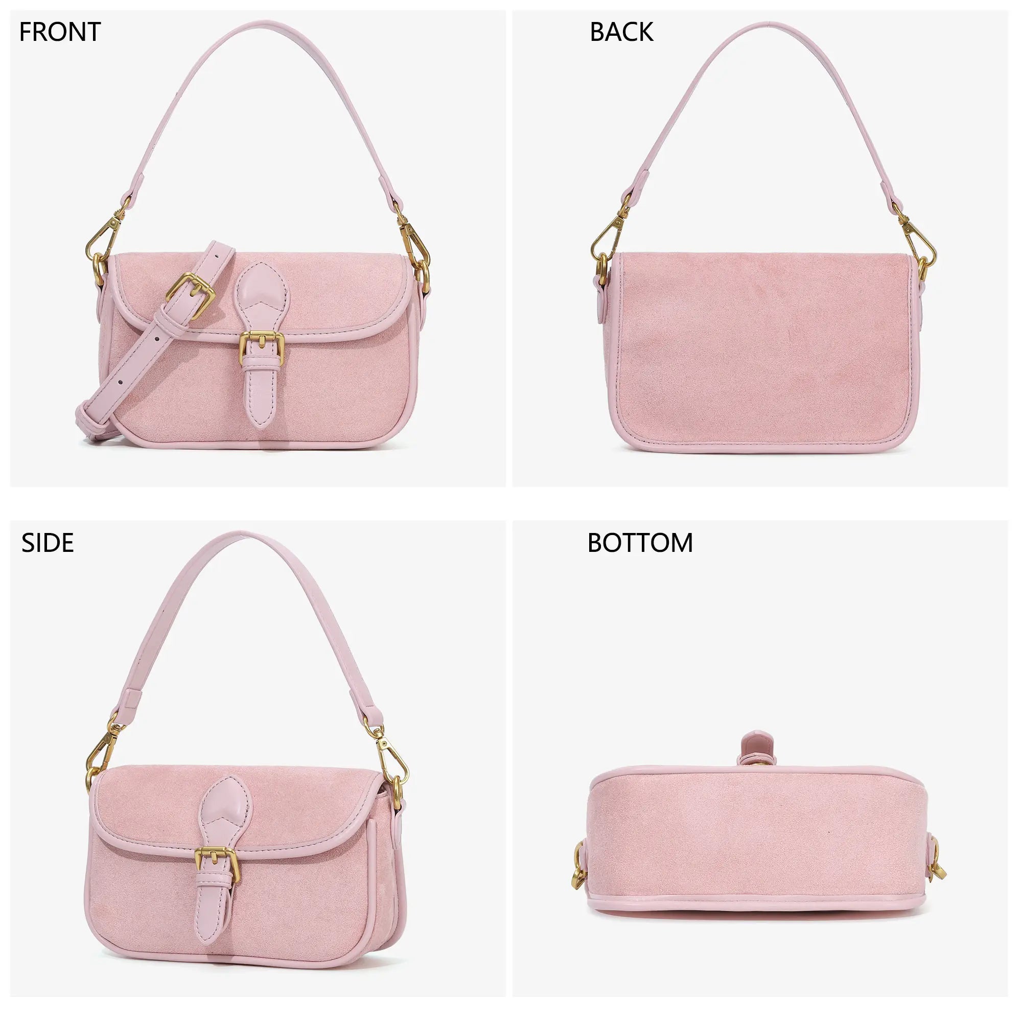 Suede Multi-Color Mini Shoulder Bag