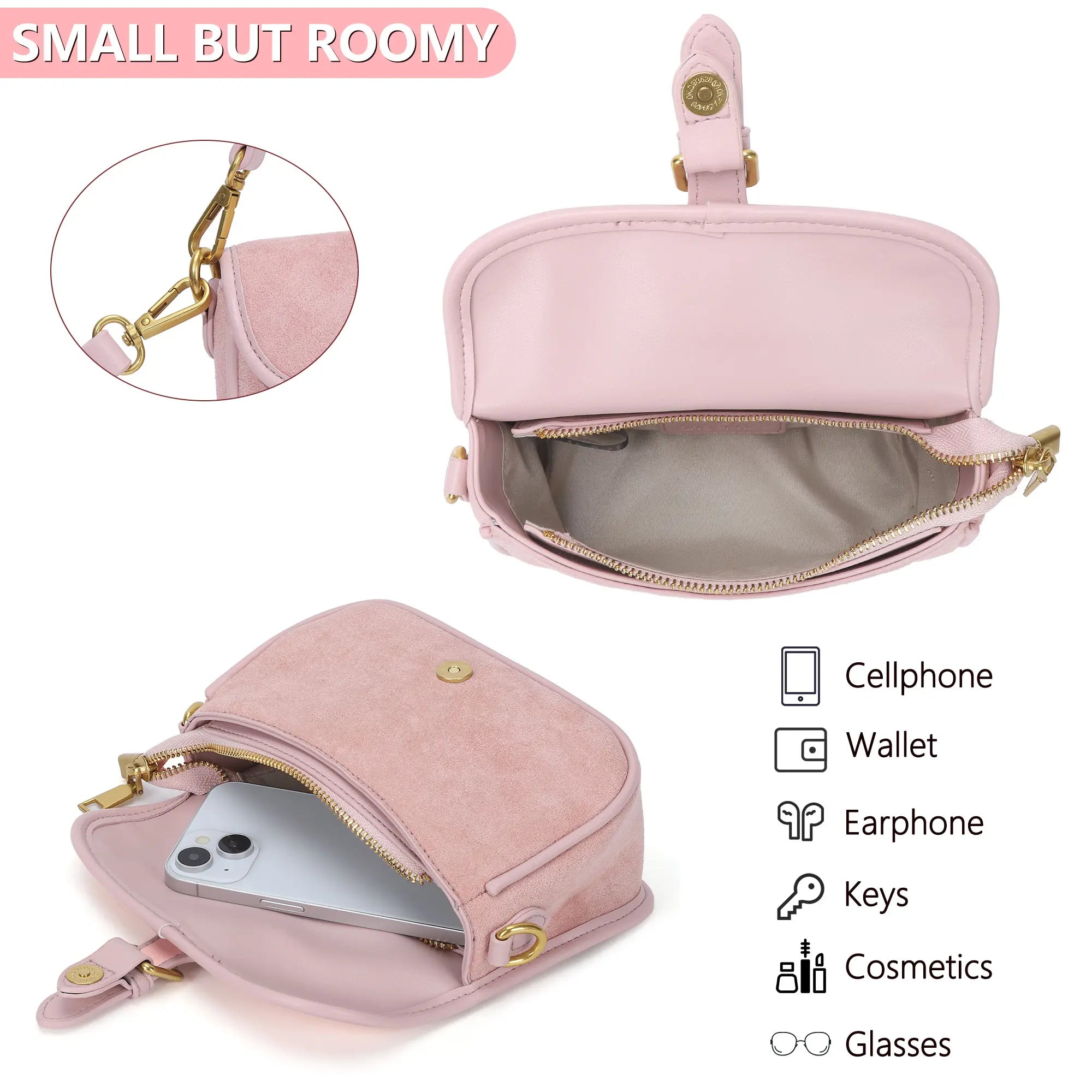 Suede Multi-Color Mini Shoulder Bag