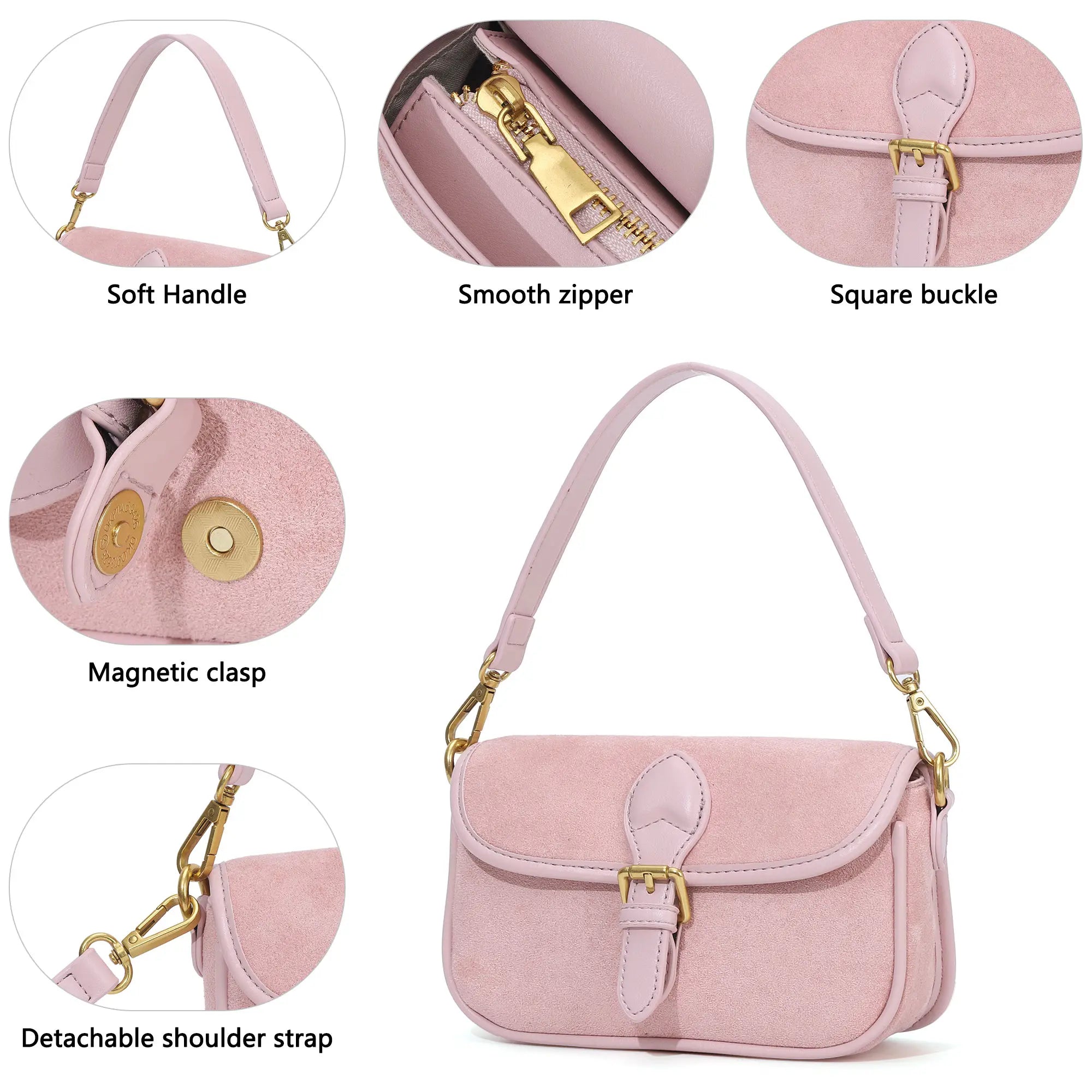 Suede Multi-Color Mini Shoulder Bag