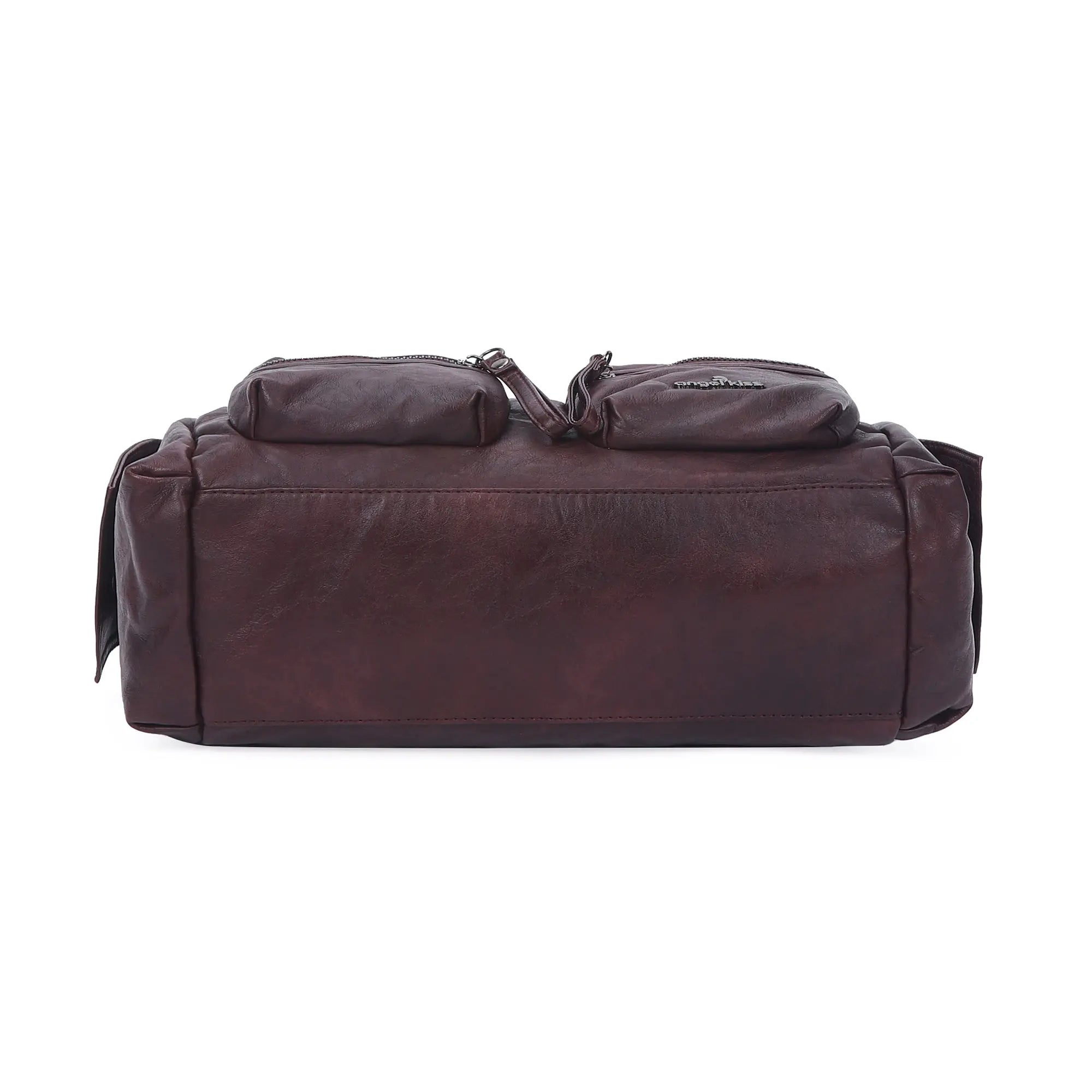 Multi-Pocket Bowling Shoulder Bag with Detachable Crossbody Strap