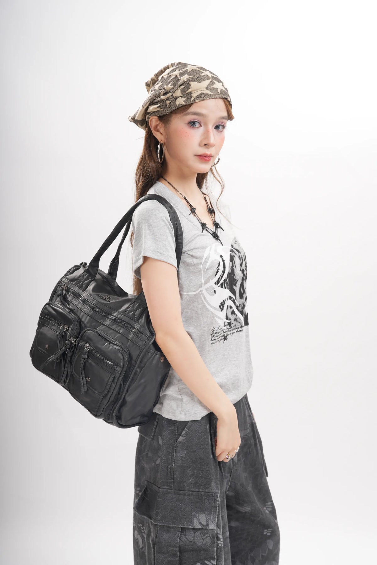 Work Handbag Backpack - PU Leather Laptop Bag for Women