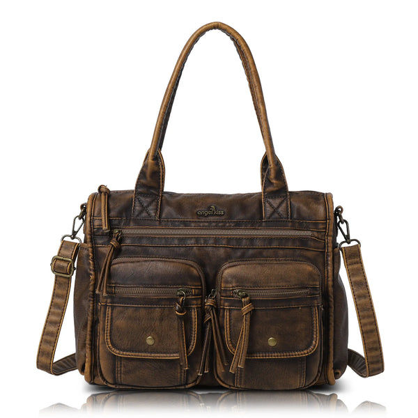 Work Handbag Backpack - PU Leather Laptop Bag for Women
