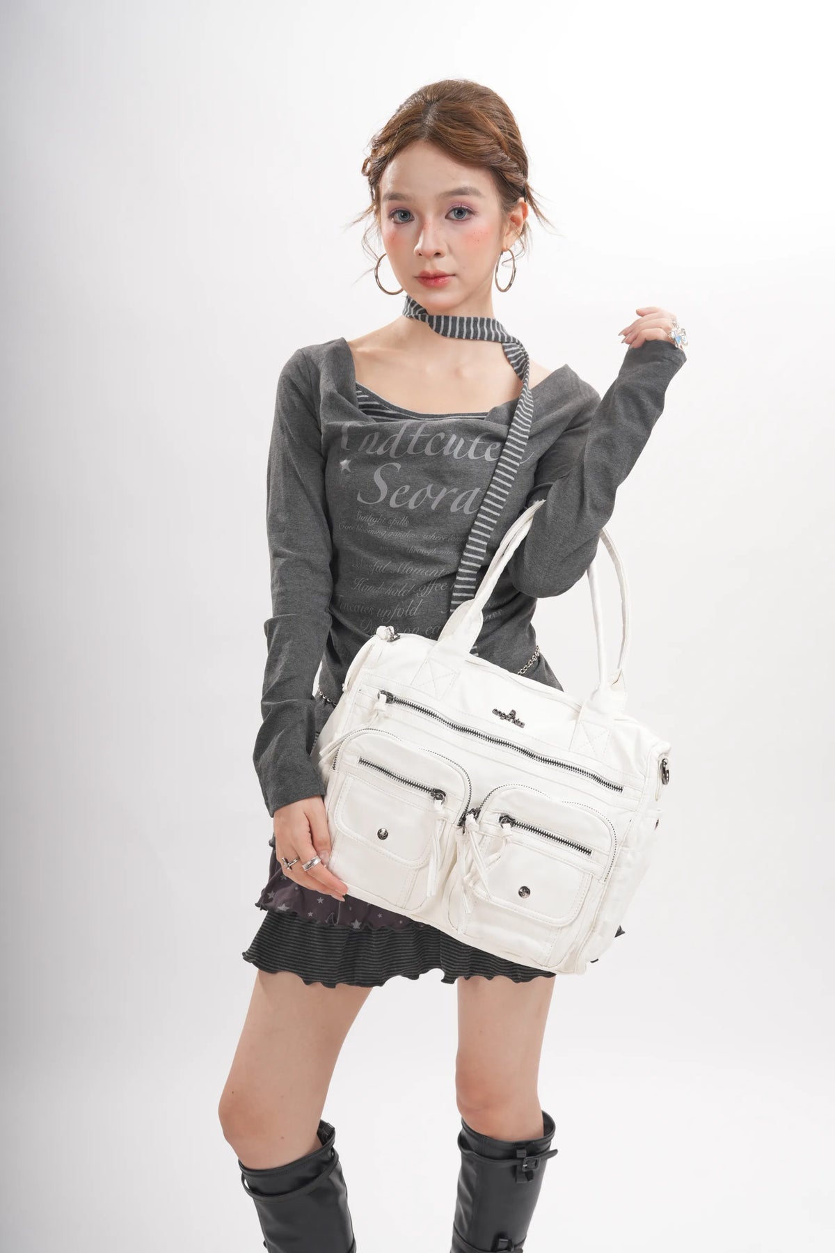 Work Handbag Backpack - PU Leather Laptop Bag for Women