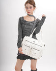 Work Handbag Backpack - PU Leather Laptop Bag for Women