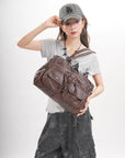 Work Handbag Backpack - PU Leather Laptop Bag for Women