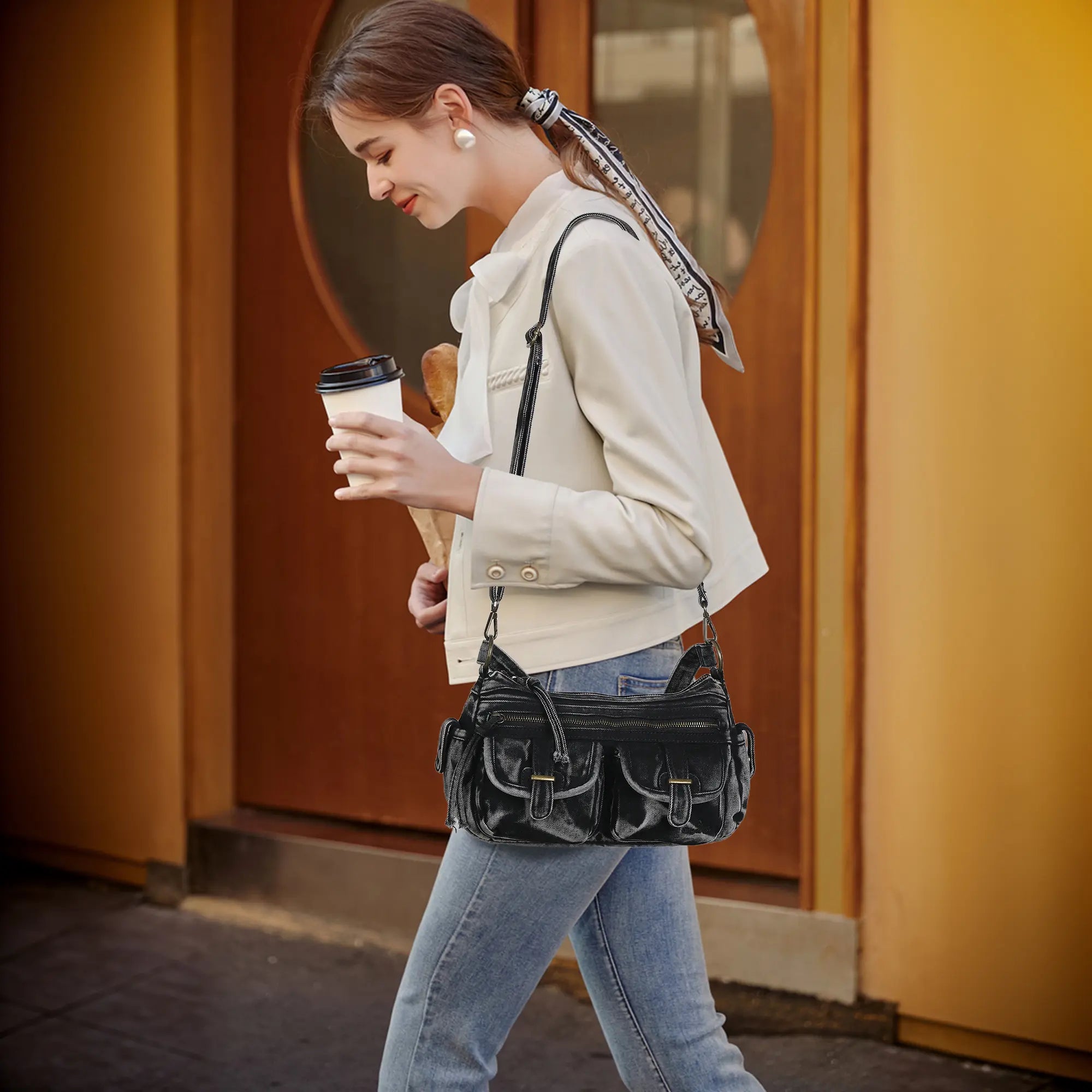 Vintage Cowboy-Inspired hobo tote Bag – Worn-In Texture, Modern Edge purses