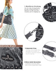 Vintage Denim Rivet Large Capacity Tote Shoulder Bag