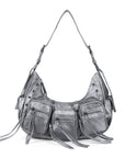 Trendy Washed Burgundy Shoulder Bag – Tassel Accent Women’s Hobo Vintage Style Purse