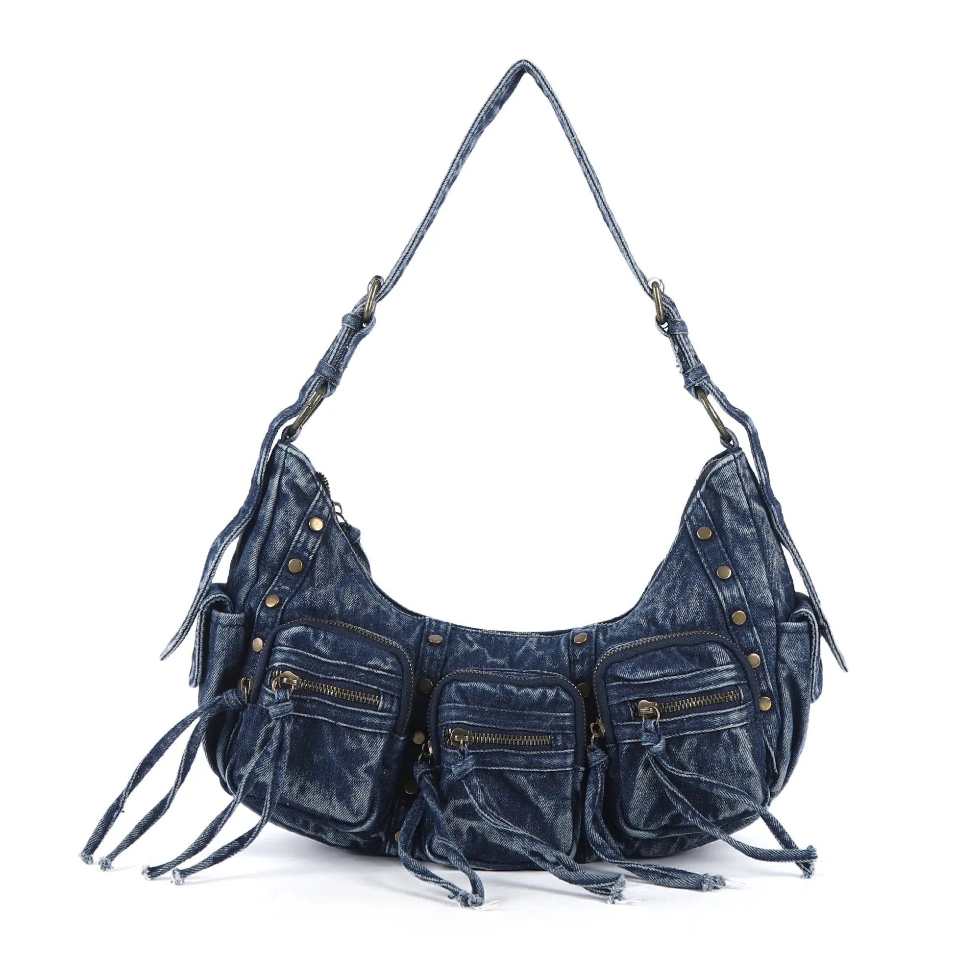 Trendy Washed Burgundy Shoulder Bag – Tassel Accent Women’s Hobo Vintage Style Purse