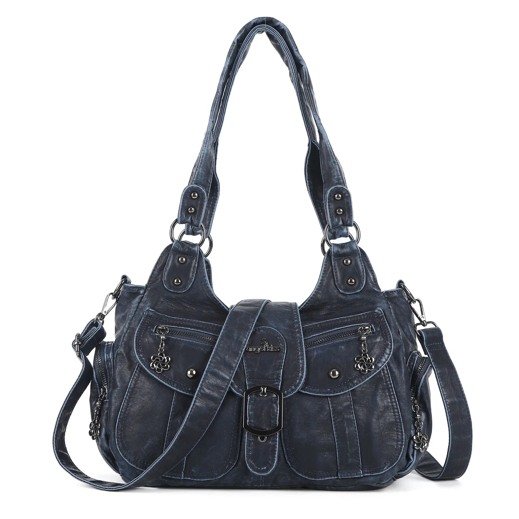 Vintage-Inspired Designer Women’s Shoulder Bag – Multi-Pocket, Functional, Adjustable Strap, Available in Multiple Colors