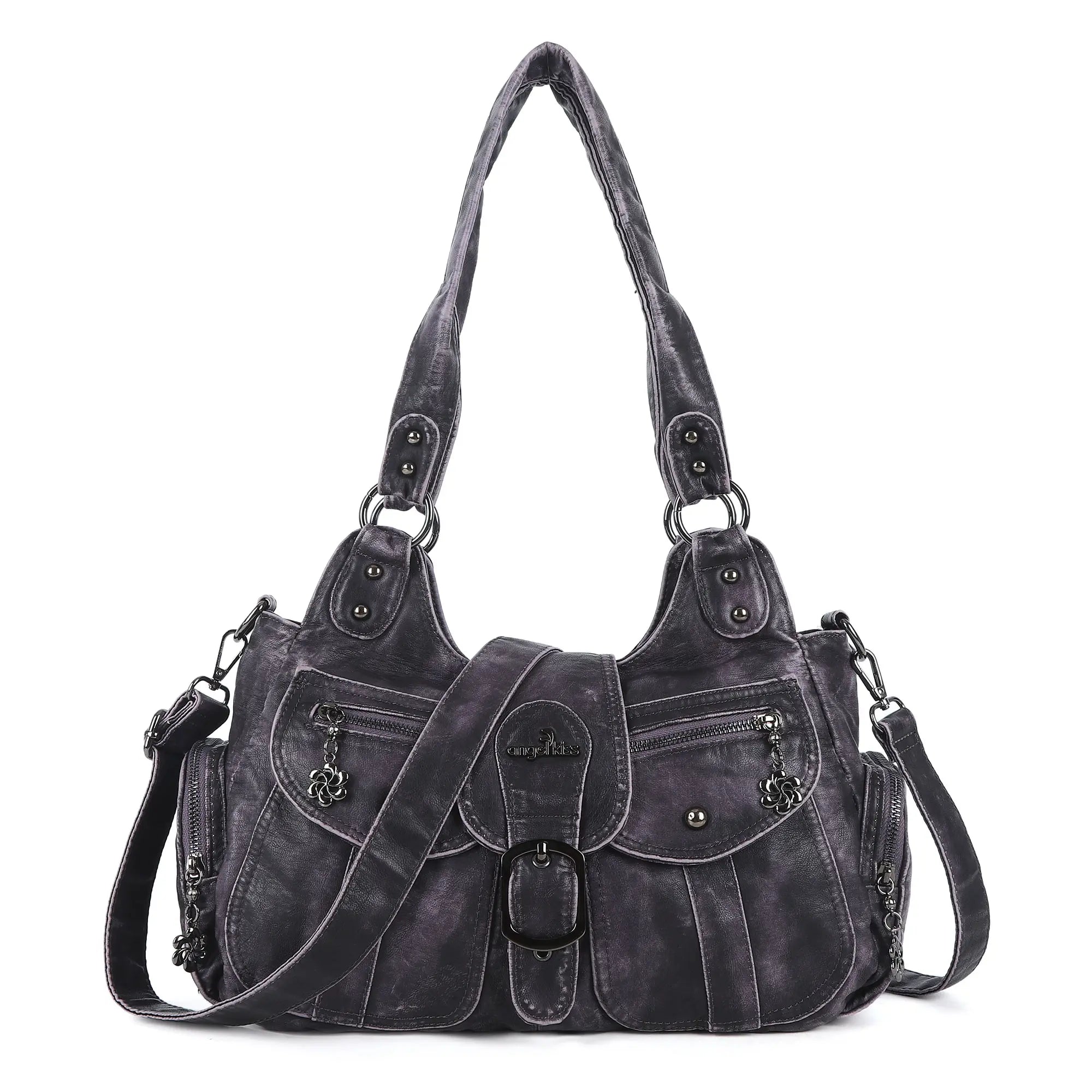 Vintage-Inspired Designer Women’s Shoulder Bag – Multi-Pocket, Functional, Adjustable Strap, Available in Multiple Colors