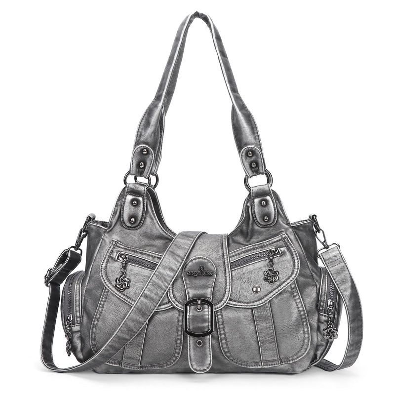 Women's retro fashion multi-compartment large capacity hobo bag | angel kiss bag