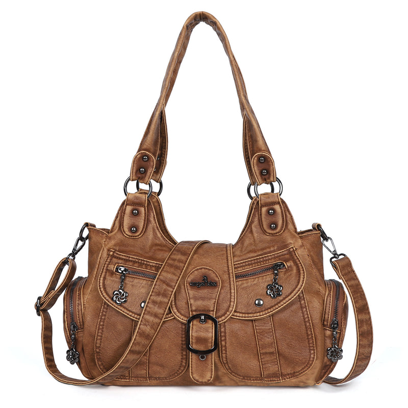 Women's retro fashion multi-compartment large capacity hobo bag | angel kiss bag