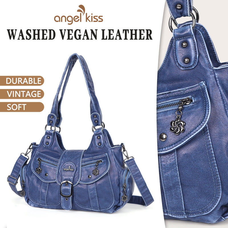 Women's retro fashion multi-compartment large capacity hobo bag | angel kiss bag