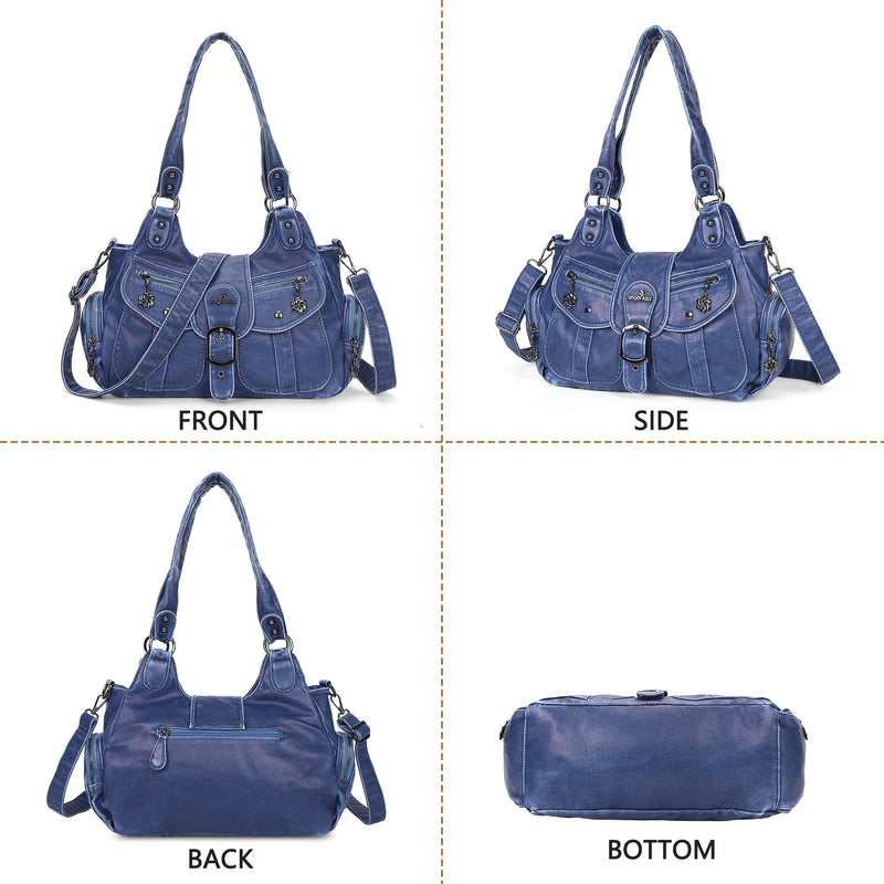 Women's retro fashion multi-compartment large capacity hobo bag | angel kiss bag