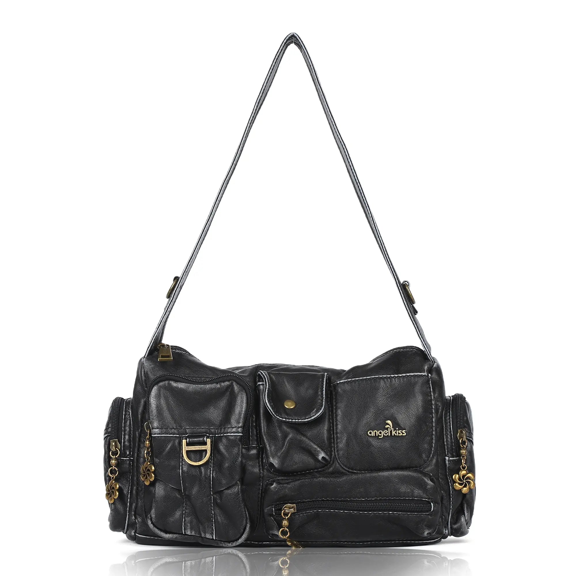 European Washed Denim Tote – 3-in-1 Handbag, Shoulder Bag &amp; Wallet
