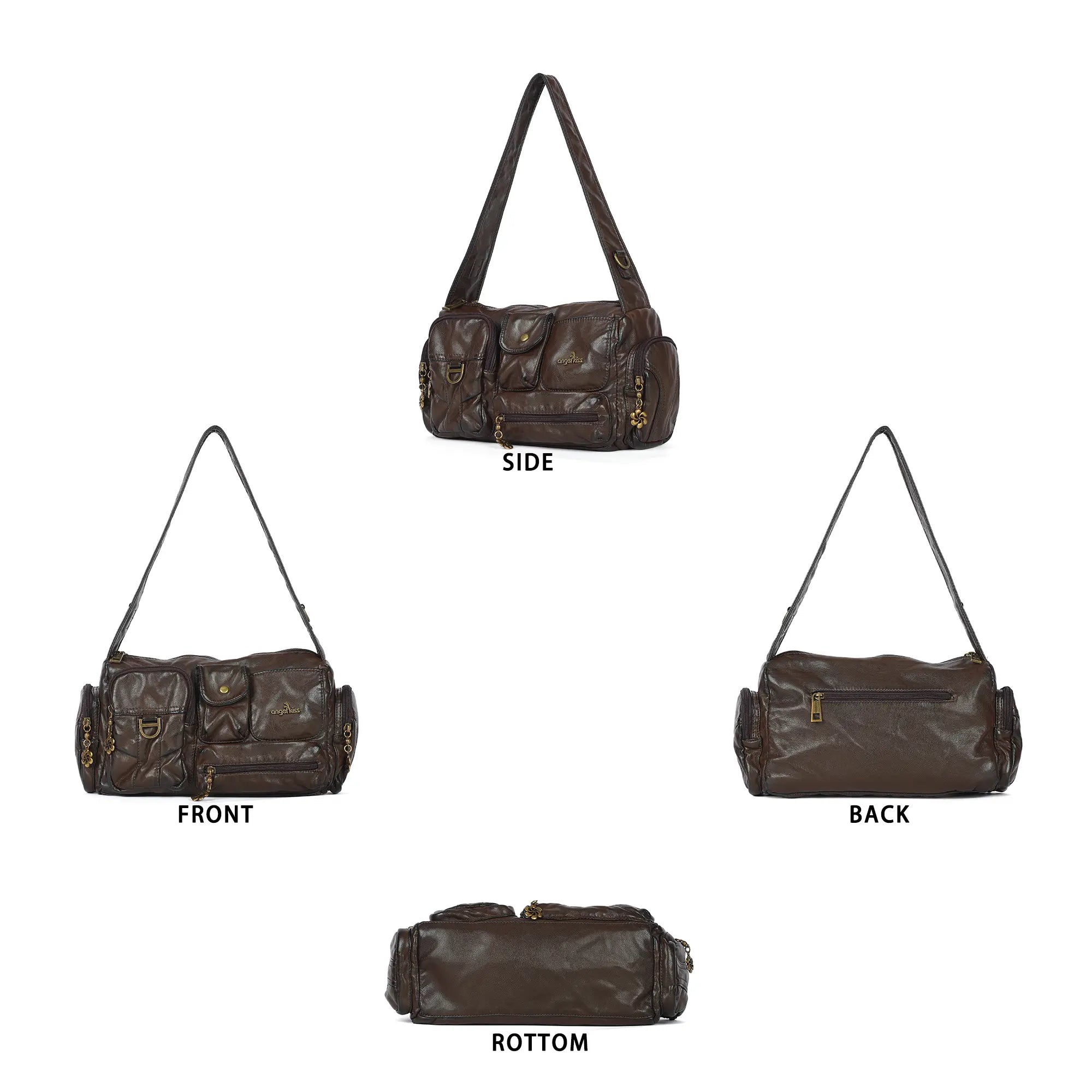 European Washed Denim Tote – 3-in-1 Handbag, Shoulder Bag &amp; Wallet