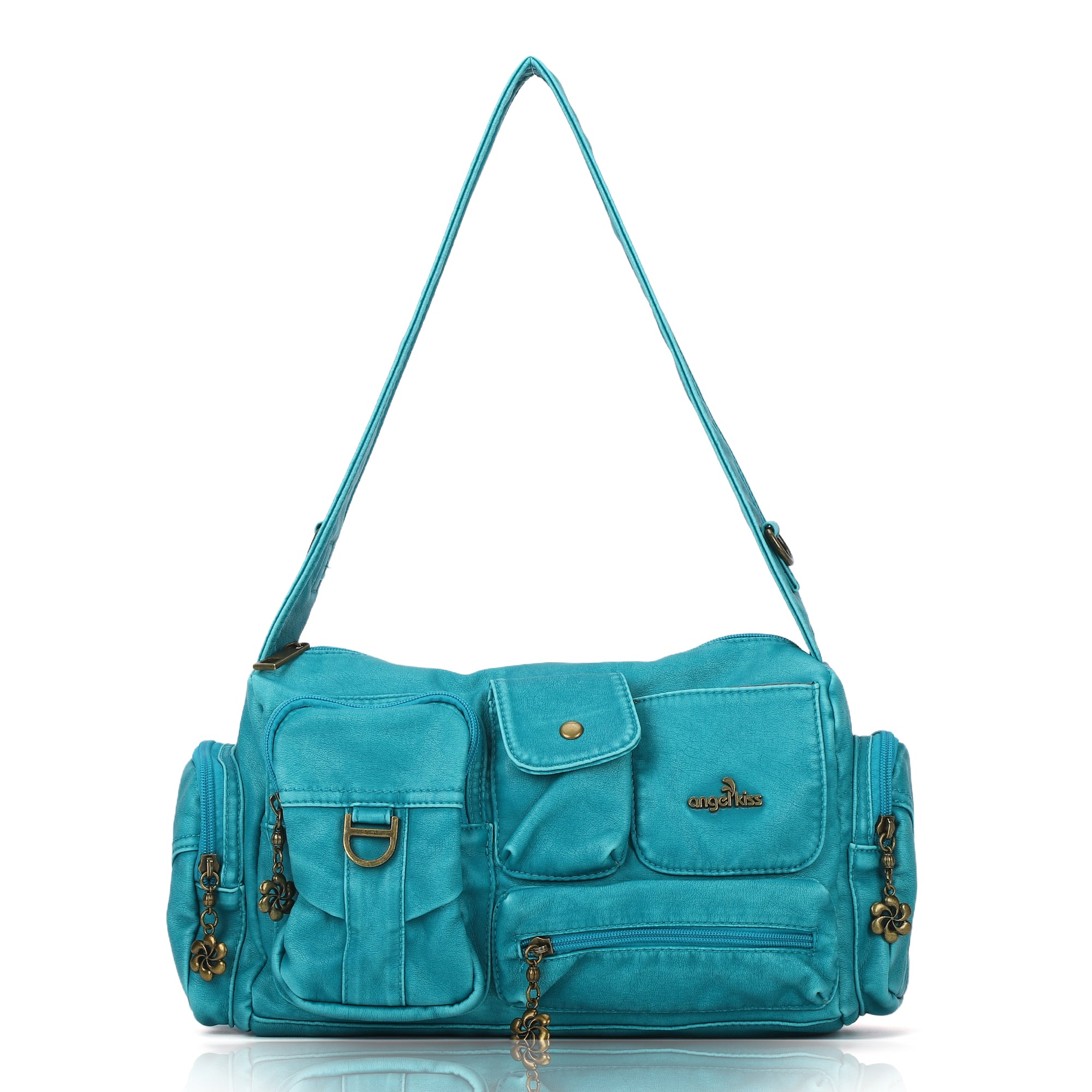 European Washed Denim Tote – 3-in-1 Handbag, Shoulder Bag &amp; Wallet