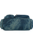 European Washed Denim Tote – 3-in-1 Handbag, Shoulder Bag & Wallet