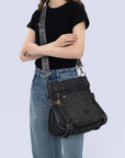 Vintage Washed Denim Shoulder Wallet – Retro Fashion Style