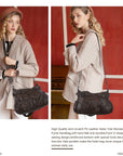 Multi-Pocket Vegan Leather Tote Crossbody Bag | 5 Colors Available