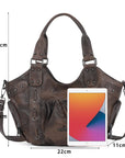 Classic Multi-Color Drawstring Rivet Vintage Shoulder Crossbody Bag