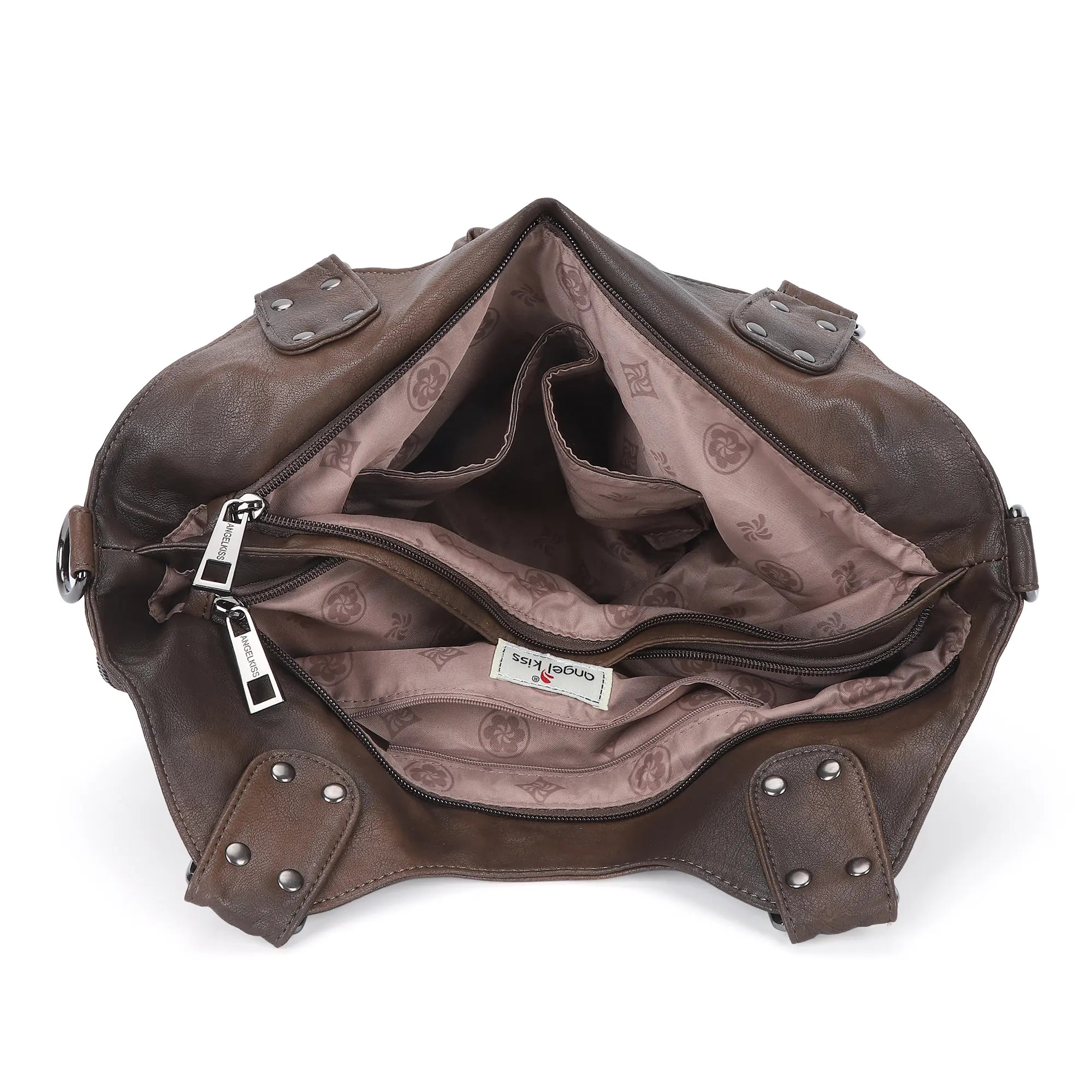 Classic Multi-Color Drawstring Rivet Vintage Shoulder Crossbody Bag