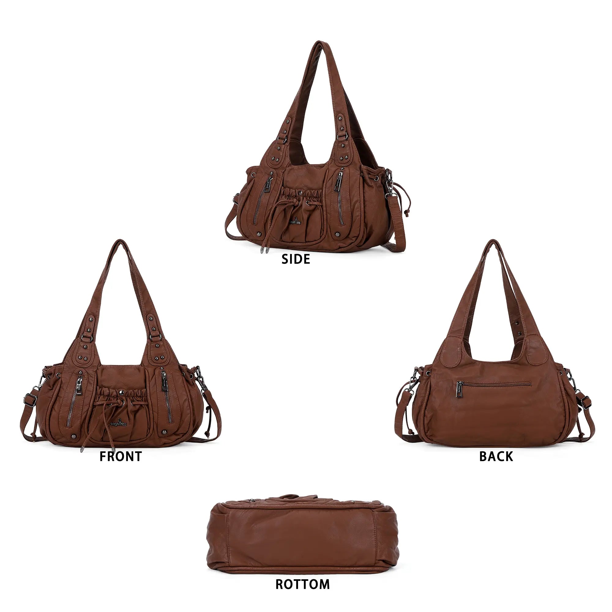 Trendy &amp; Versatile Washed Vegan Leather Wallet