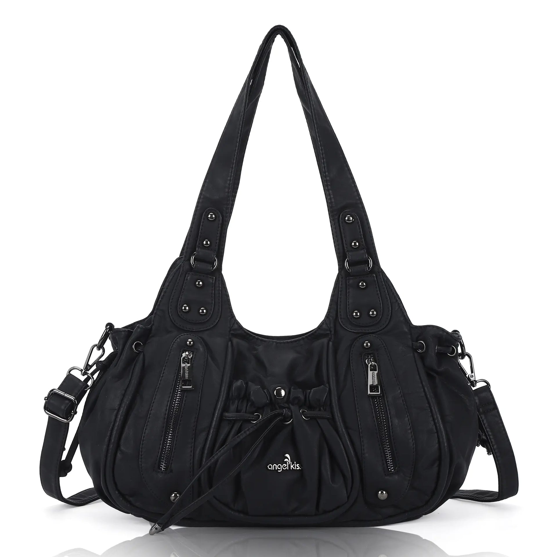 Trendy & Versatile Washed Vegan Leather Wallet – Angelkiss Bag