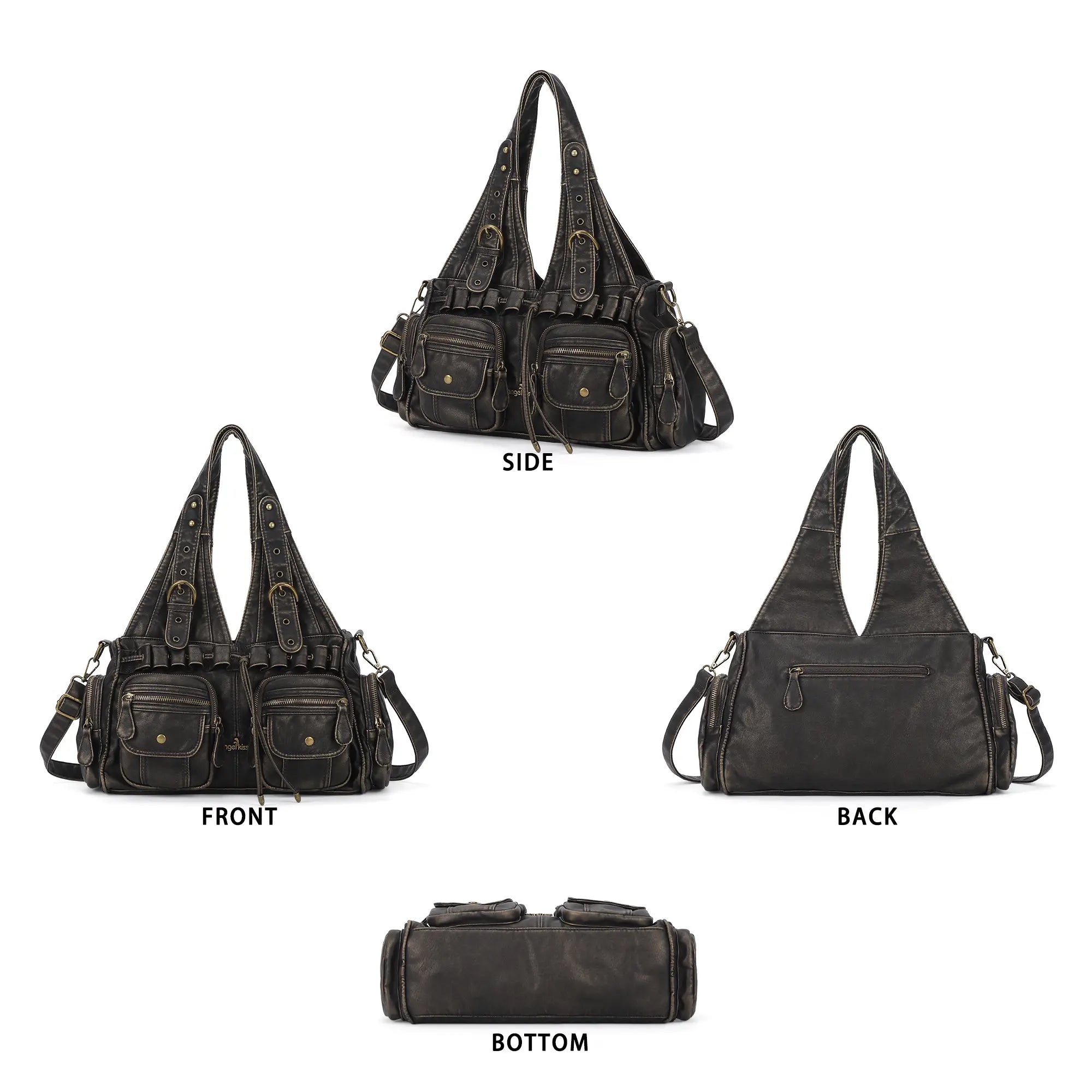 Retro Soft PU Work Shoulder Bag