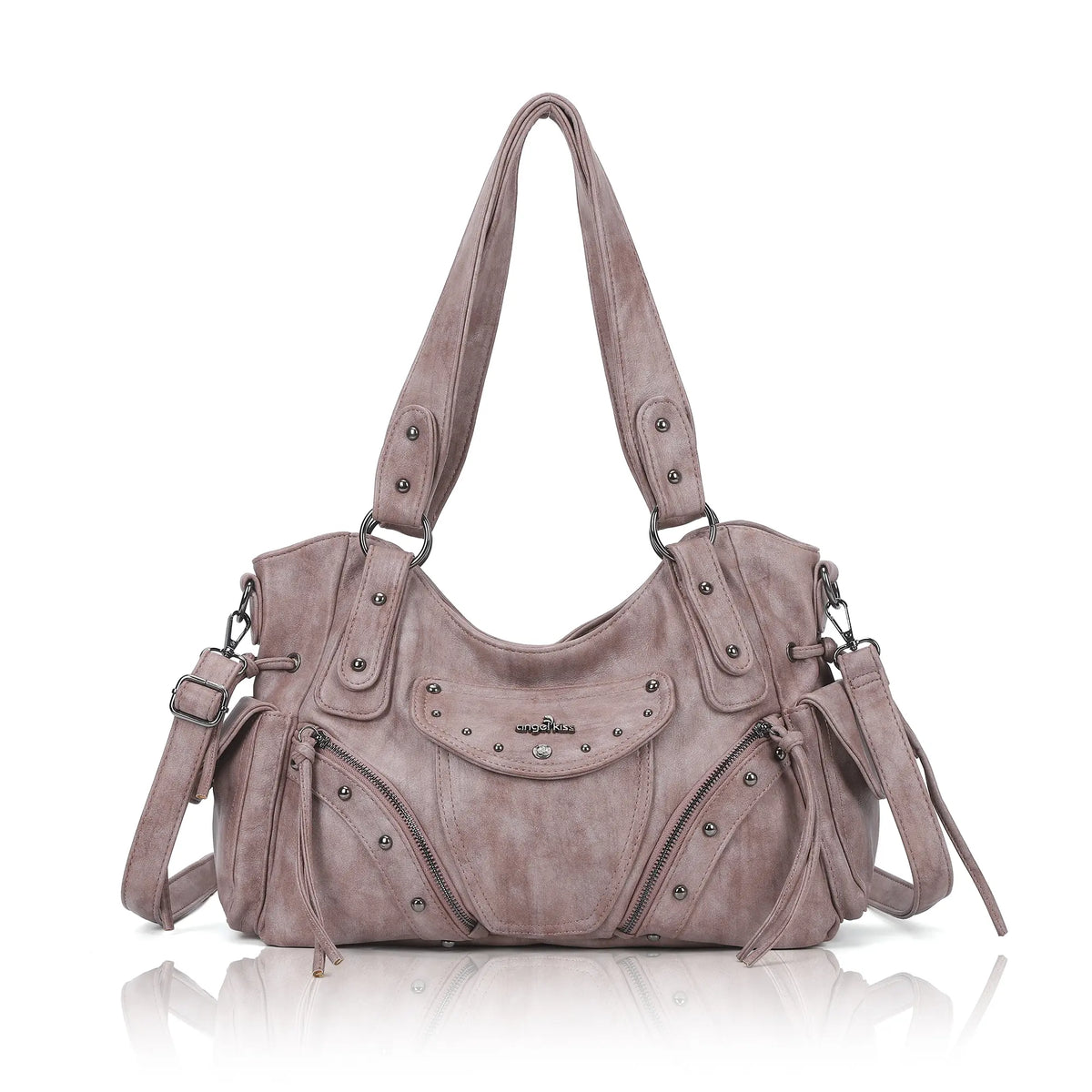 Vintage Textured Vegan Leather Bag – Subtle Luxury – Angel Kiss Vintage Textured Vegan Leather Bag – Subtle Luxury – Angel Kiss