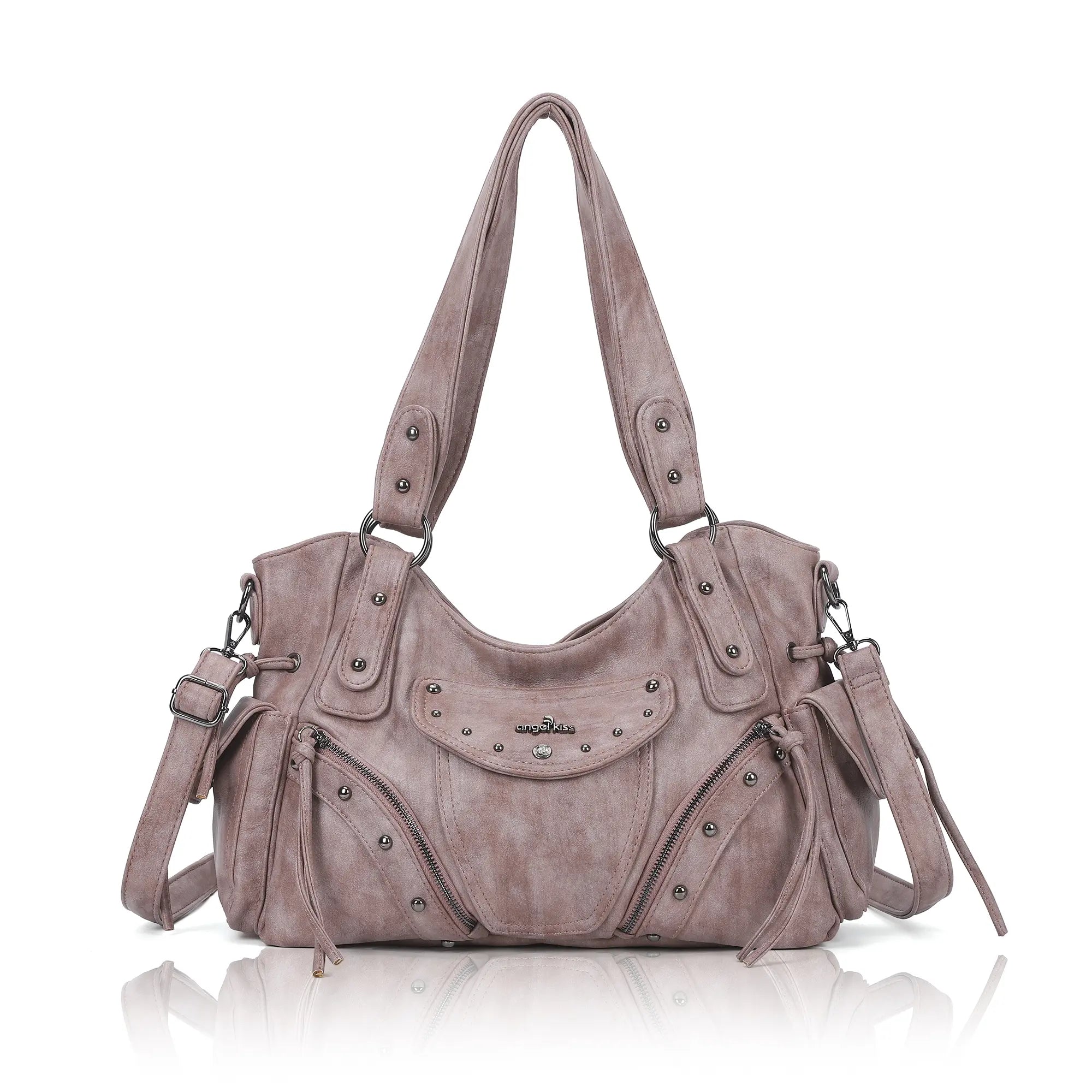 Vintage Textured Vegan Leather Bag – Subtle Luxury