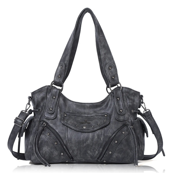 Vintage Textured Vegan Leather Bag – Subtle Luxury