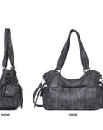 Vintage Textured Vegan Leather Bag – Subtle Luxury