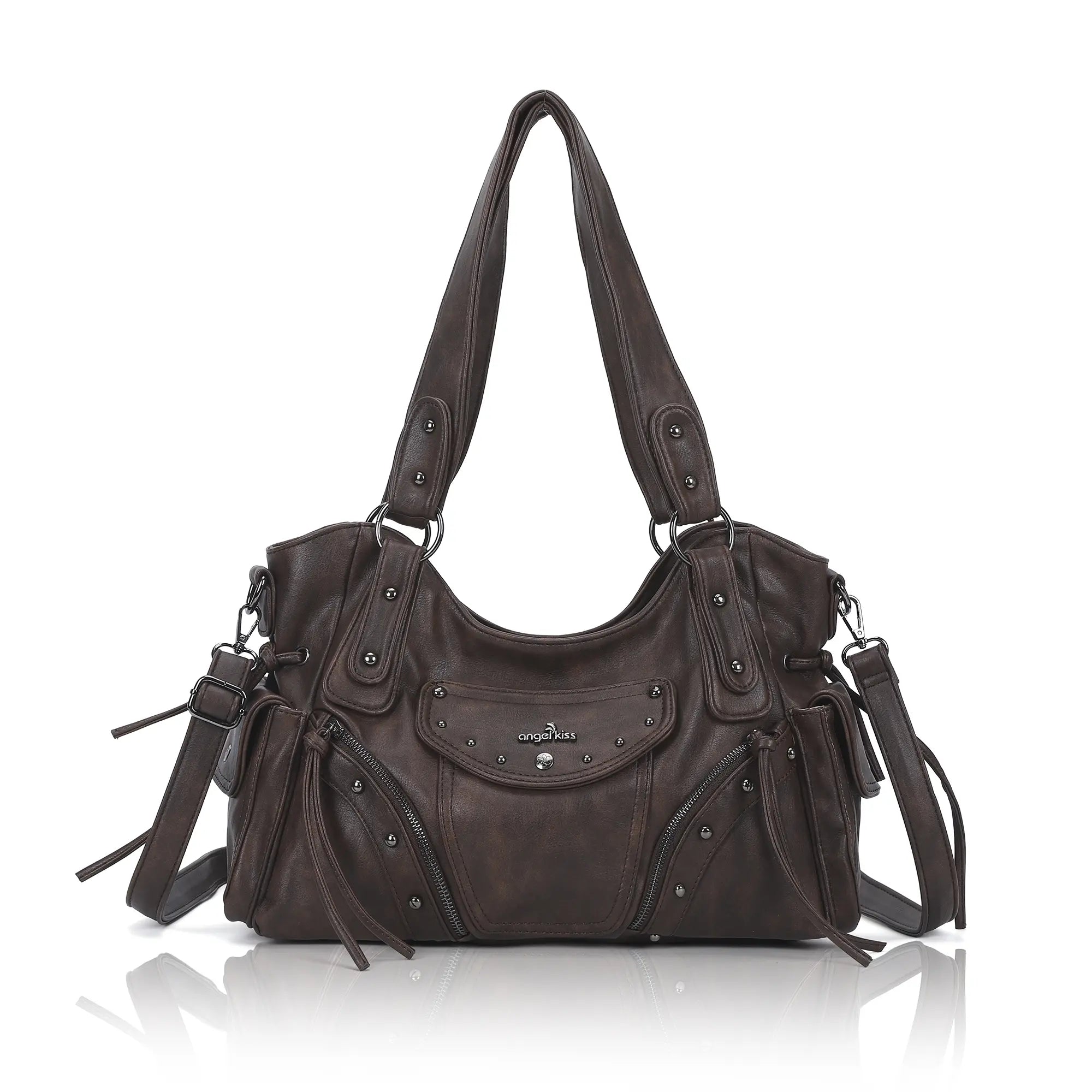 Vintage Textured Vegan Leather Bag – Subtle Luxury