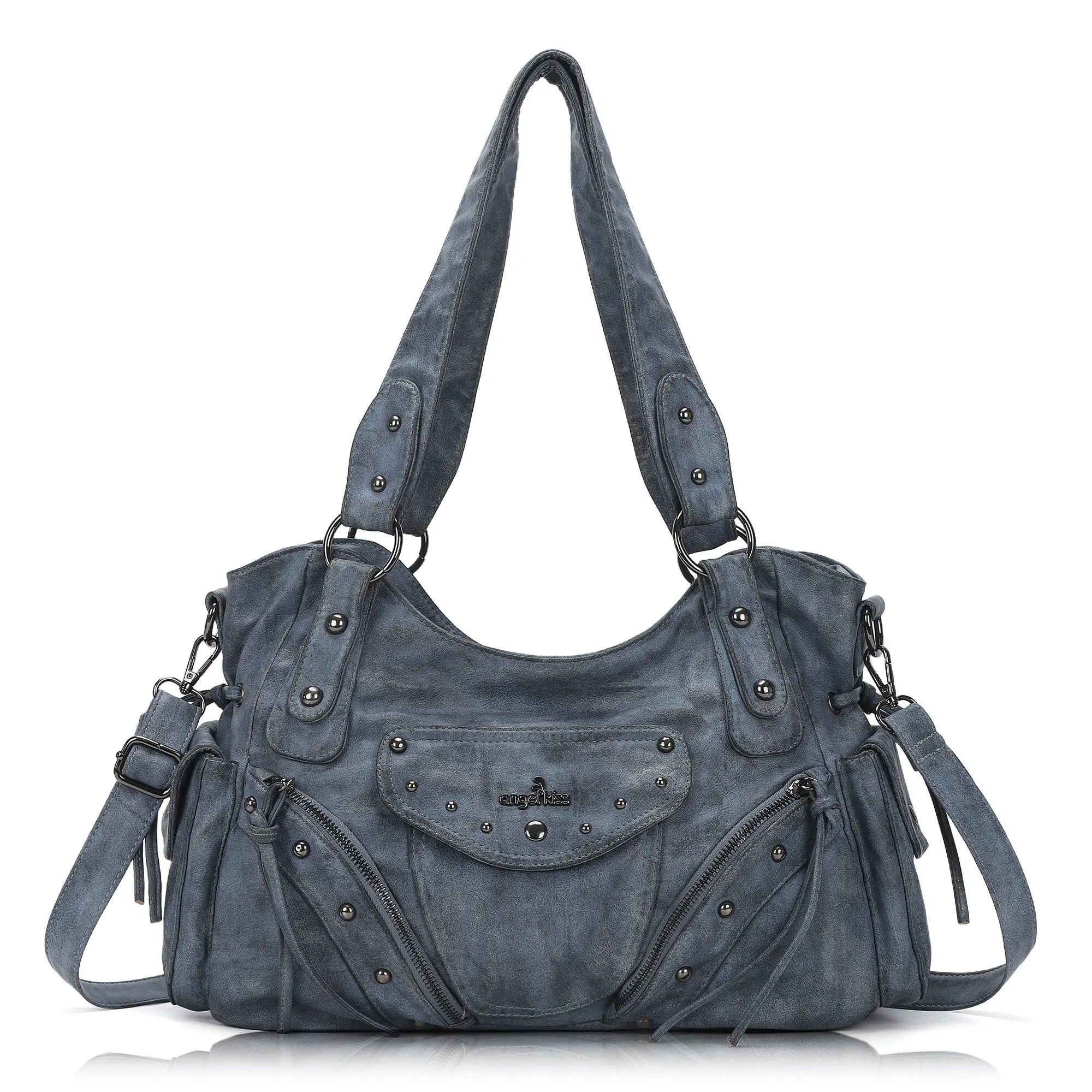 Faded Violet Vegan Leather Tote / Crossbody Bag