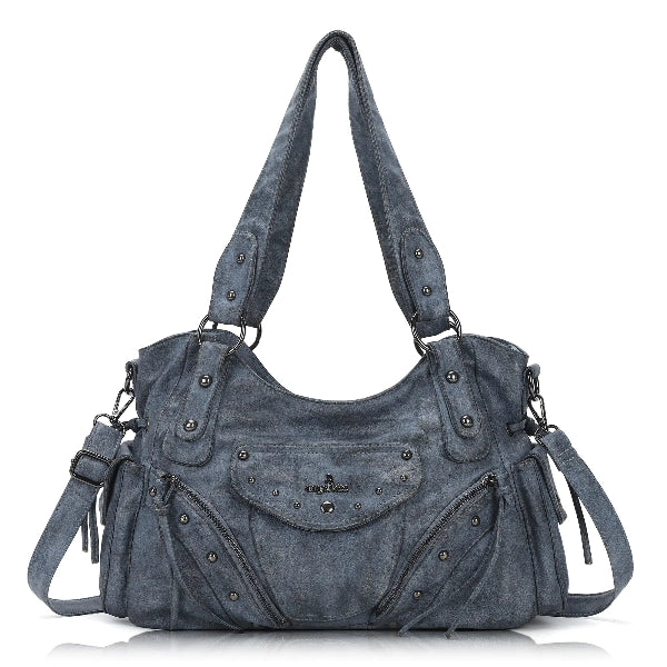 Vintage Textured Vegan Leather Bag – Subtle Luxury