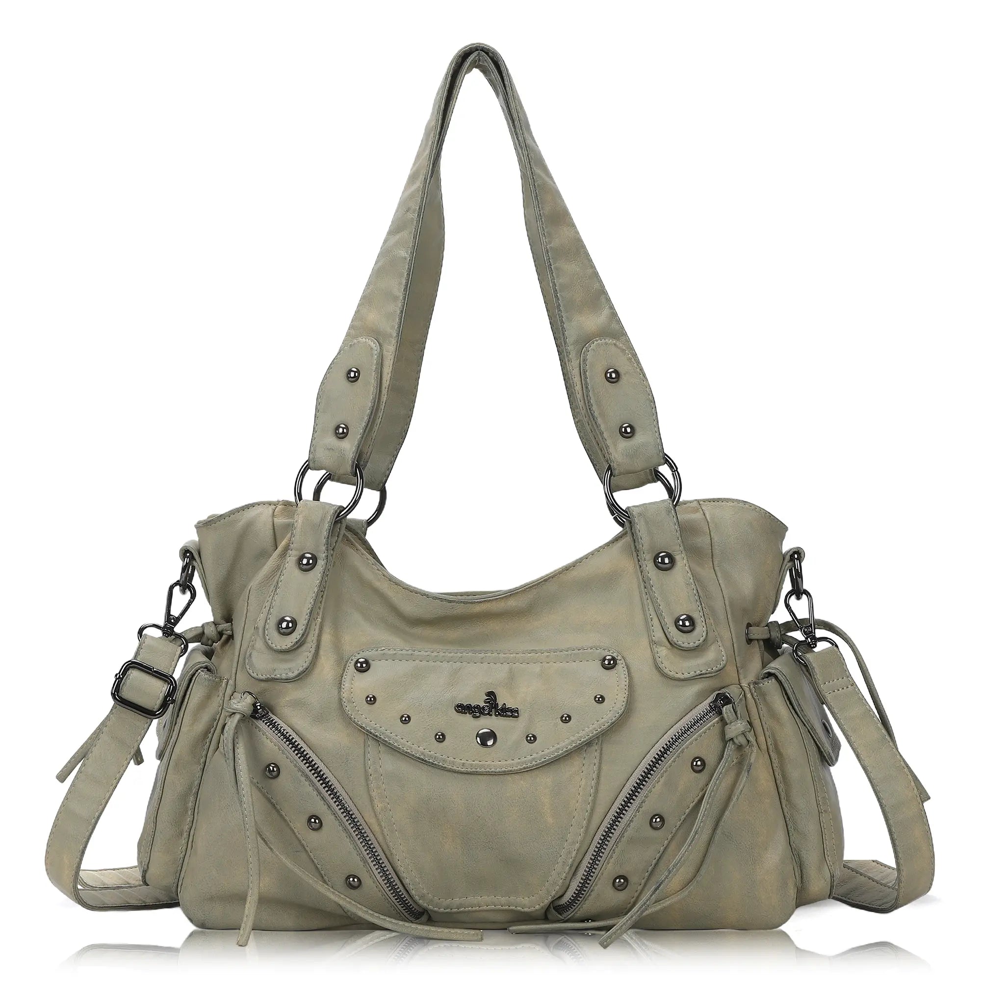 Faded Violet Vegan Leather Tote / Crossbody Bag