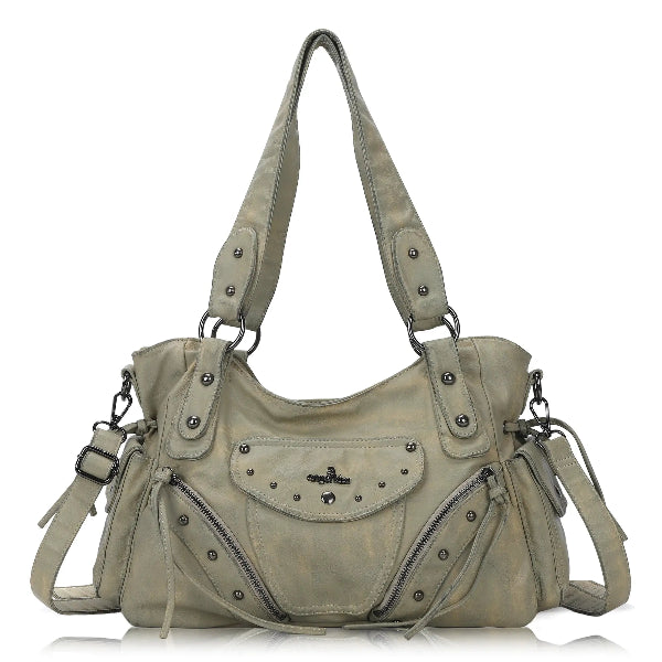 Vintage Textured Vegan Leather Bag – Subtle Luxury