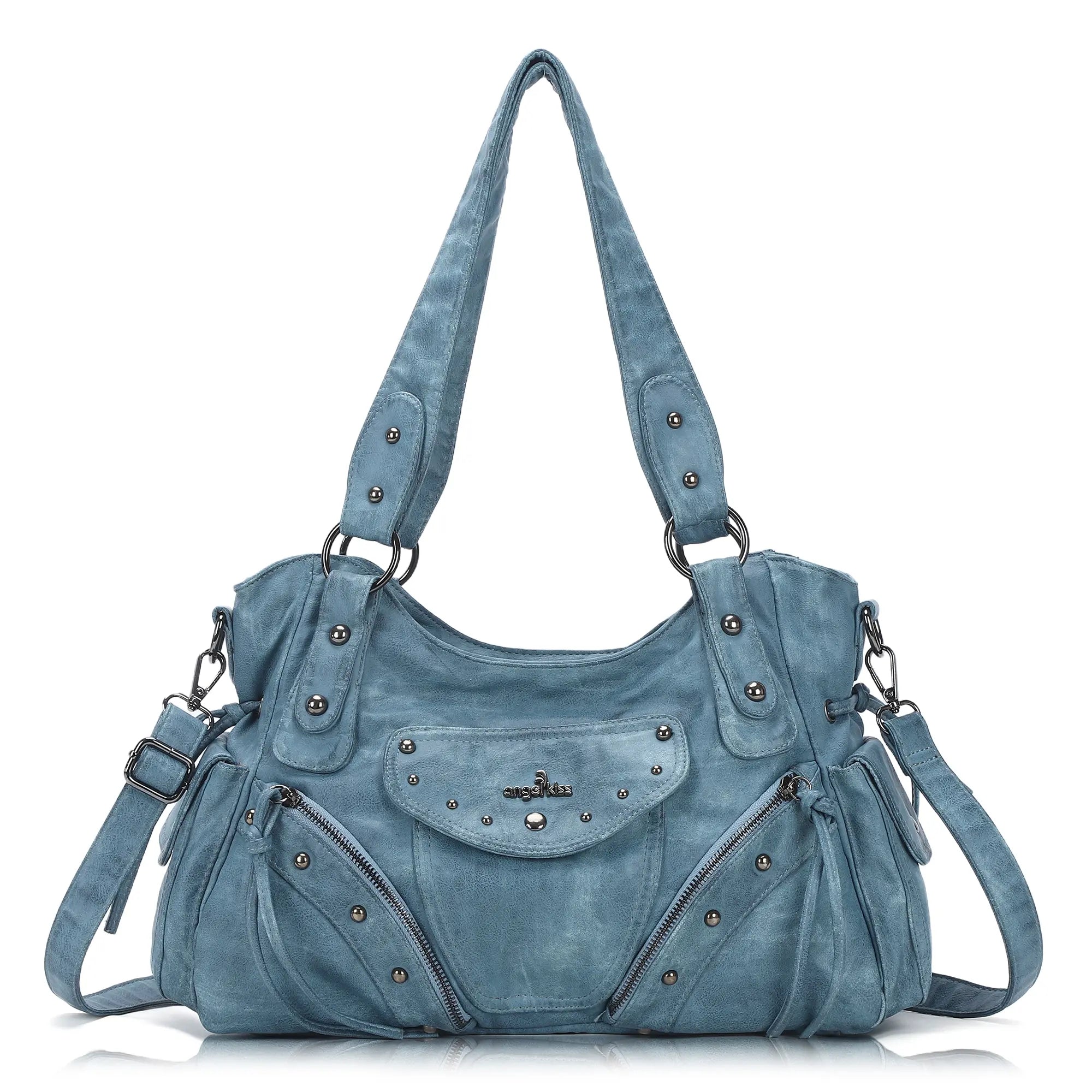 Faded Violet Vegan Leather Tote / Crossbody Bag