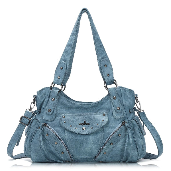 Vintage Textured Vegan Leather Bag – Subtle Luxury