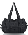 Angelkiss Women’s Vegan Leather Handbag – Soft Large Shoulder Bag with Multi Pockets & Durable Zipper Closure