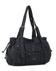 Angelkiss Women’s Vegan Leather Handbag – Soft Large Shoulder Bag with Multi Pockets & Durable Zipper Closure