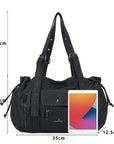 Angelkiss Women’s Vegan Leather Handbag – Soft Large Shoulder Bag with Multi Pockets & Durable Zipper Closure