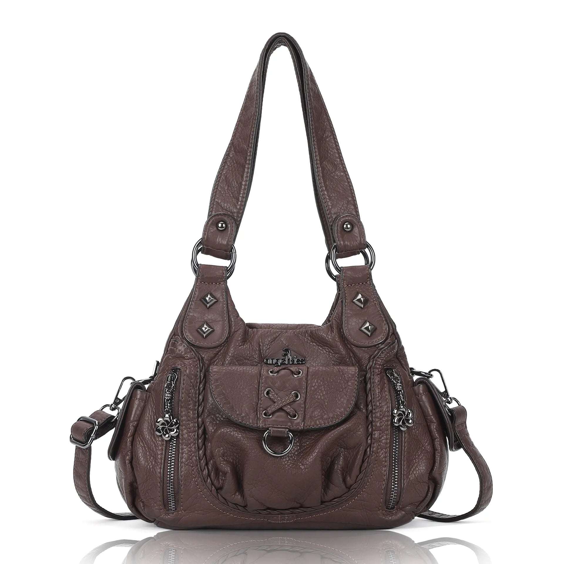 Angelkiss Women's Vegan Leather Shoulder Handbag – Multi