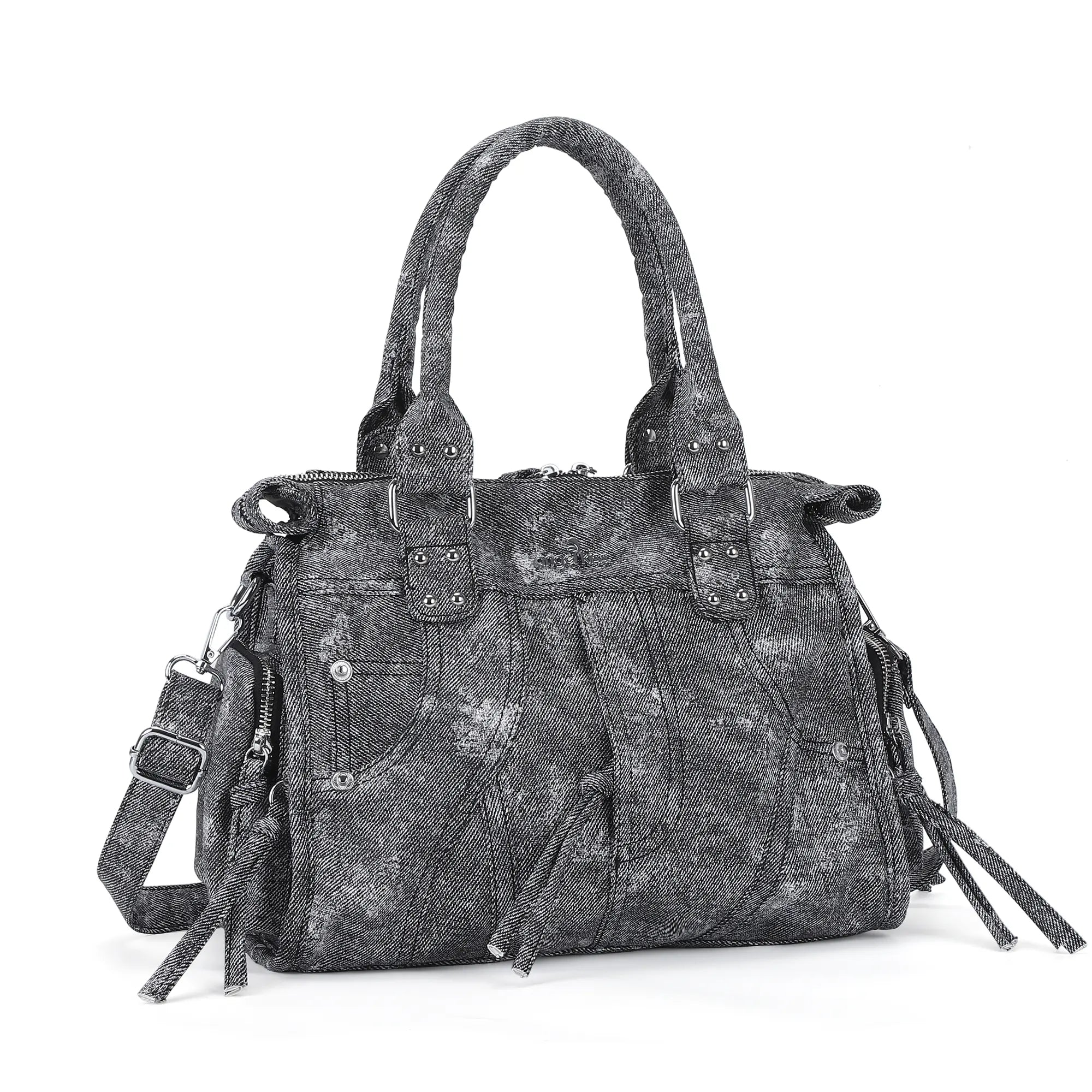 Minimalist Fashion Printed Vegan Leather Shoulder Tote