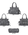 Minimalist Fashion Printed Vegan Leather Shoulder Tote
