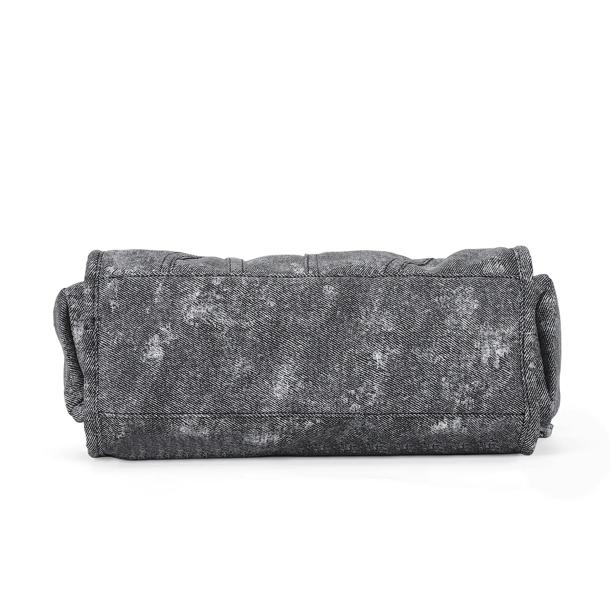 Minimalist Fashion Printed Vegan Leather Shoulder Tote